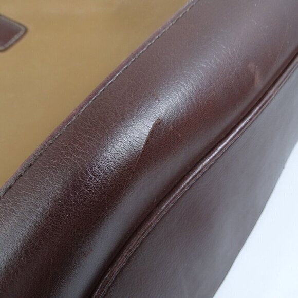 FLAWS- Diane Von Furstenberg‎ Large Tote Shoulder Bag DVF Brown Vintage - Picture 6 of 9